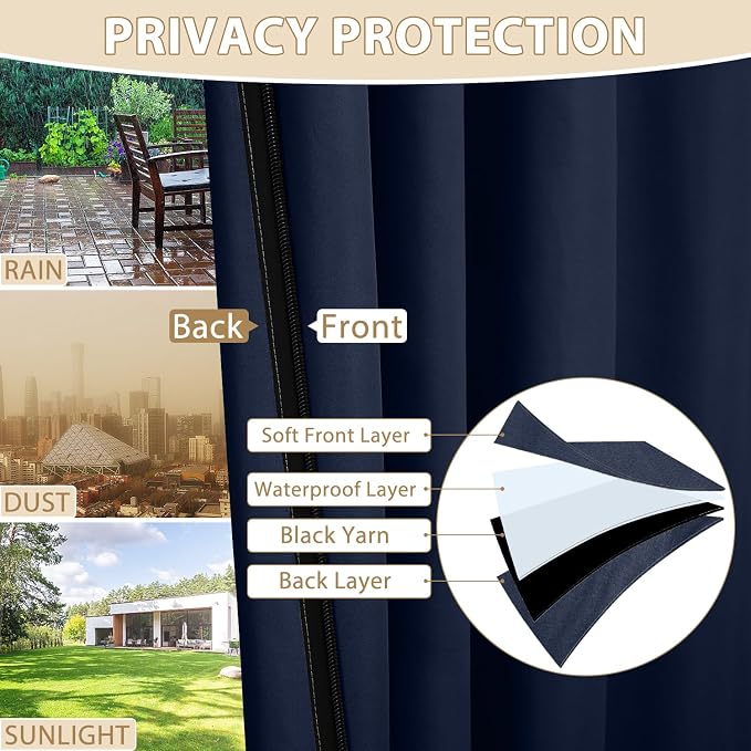 HDCAXKJ Waterproof Outdoor Curtains - Image 5