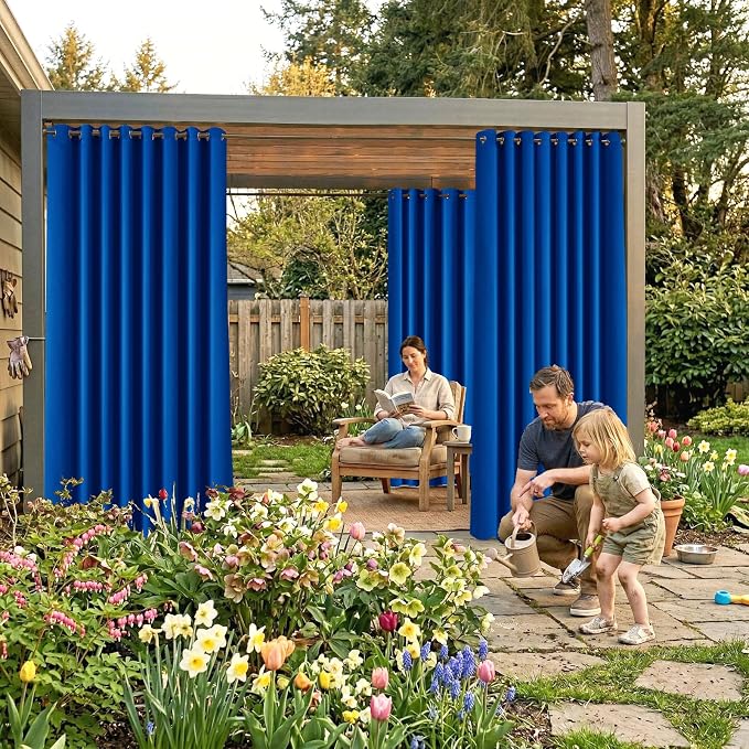 Waterproof Outdoor Curtain W105 x L84 - Image 2
