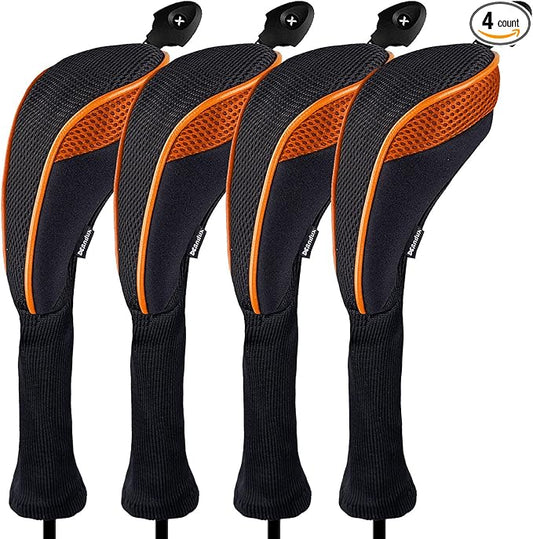 Andux 4 Pack Long Neck Golf Hybrid Club Head Covers Dial No. Tag CTMT-01