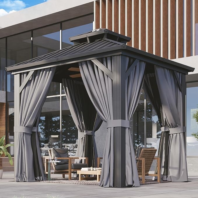Aoxun Gazebo 8x8 Hardtop Gazebo by Aoxun