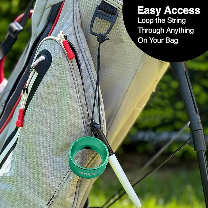 Ball Badge Aim Stripe - 360 Degree Golf Ball Line Marker Kit with Golf Bag Attachment for Perfect Alignment and Precision Putting