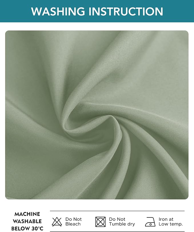 Windproof Outdoor Curtains for Patio Waterproof 4 Pcs 54x84 In Sage Green | - Image 7