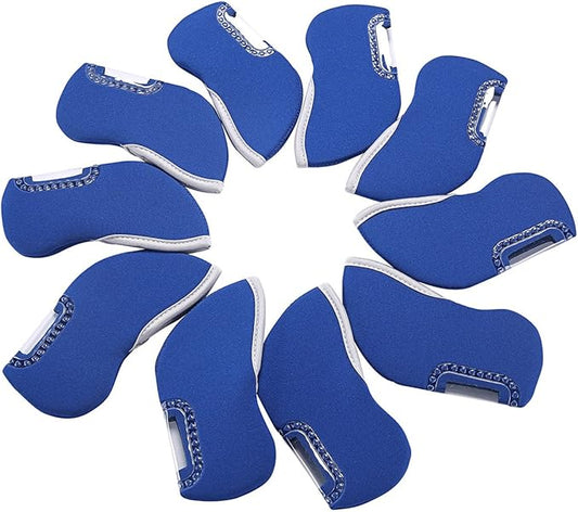 Sword &Shield sports 10pcs Neoprene Golf Iron Club Covers See Through Window Head Cover