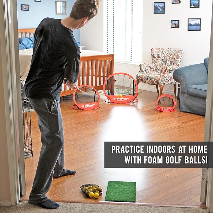 GoSports Chipster Pop-Up Golf Chipping Practice Net - Training Aid for Precision and Distance - Outdoor and Indoor Practice - Golf Gift