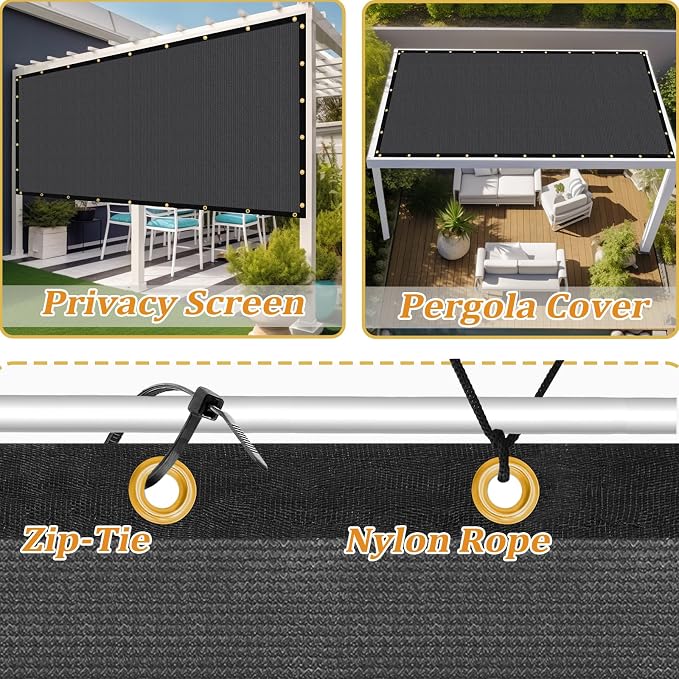 Shade&Beyond Customized Size 19' X 19' Shade Cloth - Image 4