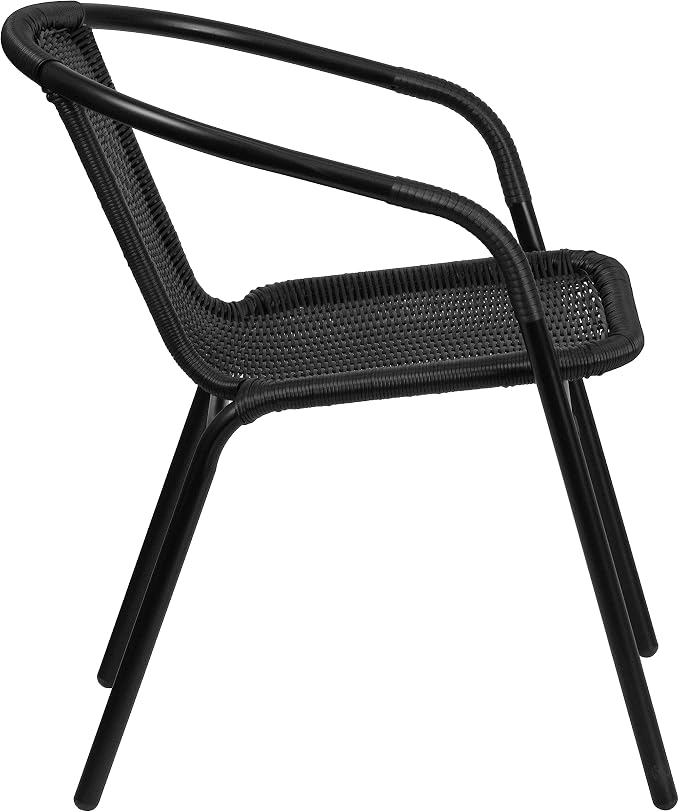 Flash Furniture Modern Rattan Indoor/Outdoor Restaurant Dining Chairs, - Image 10