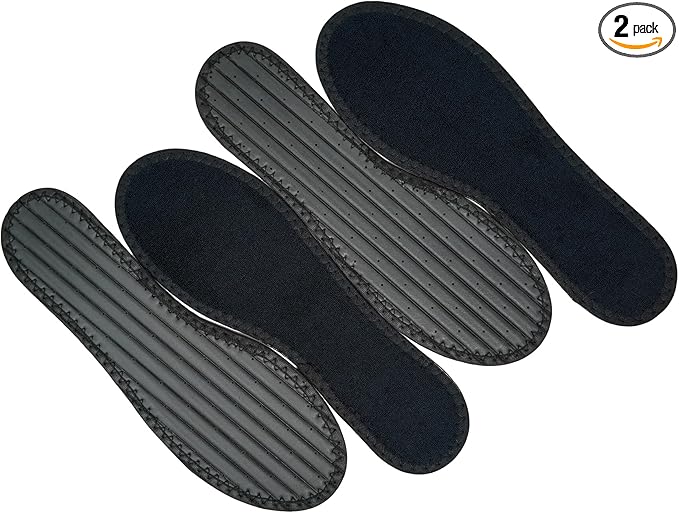 Happystep Cotton Terry Cloth Insoles, Barefoot Shoe Inserts, Sweat Absorption, Odor Control, Moisture-Wicking, Washable and Reusable, Zero Drop Shoe Insoles, 2 Pairs of Black (Men Size 11)
