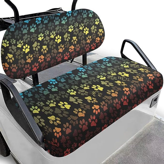 Golf Cart Seat Covers, Universal Fit & Nonskid Bottom Fits for Club Car 2 Person Seats Golf Carts