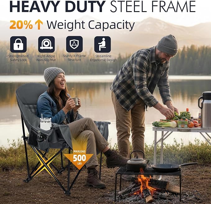 Oversized Camping Chair for Adults 2 Pack - Image 5