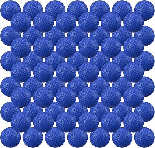 Junkin 80 Pcs Foam Golf Balls Rubber Practice Balls Realistic Feel and Flight Sport Training for Indoor or Outdoor Backyard Golf Training
