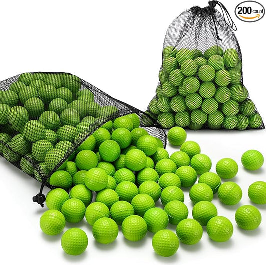 200 Pcs Foam Golf Practice Balls Bulk Realistic Feel Limited Flight Training Balls Soft for Outdoor Swing Indoor Backyard Training