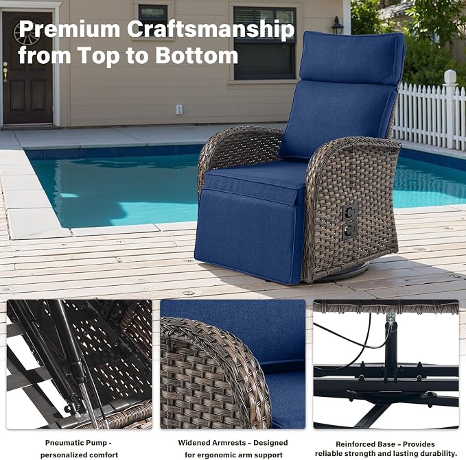 5 Piece Wicker Patio Furniture Set - Image 5