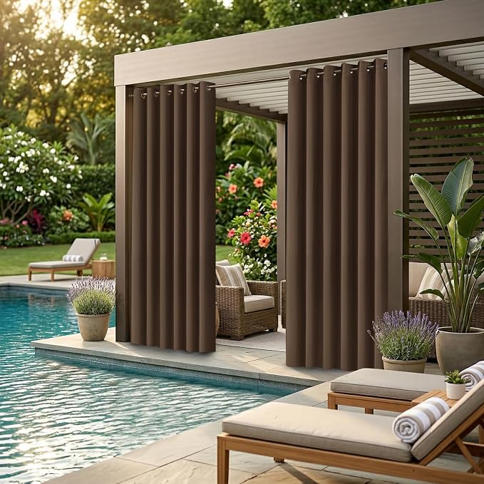 Outdoor Indoor Curtains for Patio Weather-resistant Window Panels Privacy - Image 2