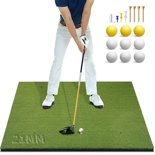 Bltend Golf Mat: 5x4ft & 5x5ft Heavy-Duty Golf Hitting Mats Practice Outdoor/Indoor, Elite Dense Artificial Turf Matt Training Aid for Backyard/Garage/Driving Range/Simulators