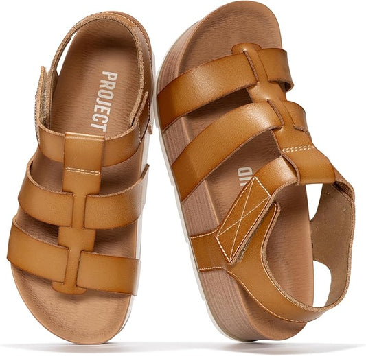 Project Cloud Platform Sandals Women - Comfortable Memory Foam Insole Ladies Wedges - Non Slip & Lightweight Strap Wedge Sandals for Women 2025 (Phased)