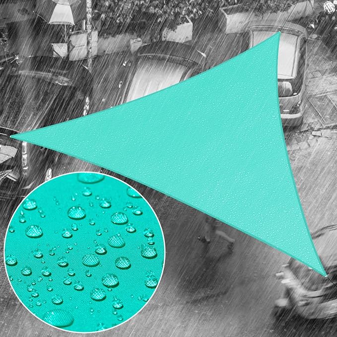 Royal Shade 14' x 24' x 27.8' Turquoise Triangle Waterproof Sun Shade Sail by RoyalShade