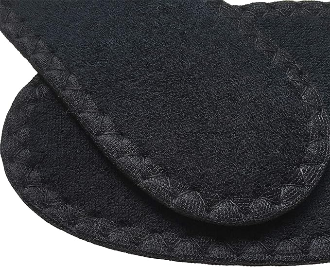 Happystep Cotton Terry Cloth Insoles, Barefoot Shoe Inserts, Sweat Absorption, Odor Control, Moisture-Wicking, Washable and Reusable, Zero Drop Shoe Insoles, 1 Pair Black and 1 Pair White (Men 12)