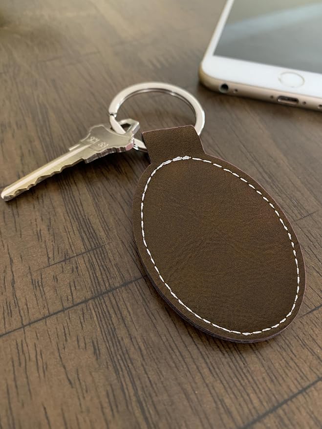 LaserGram Oval Keychain, Sunflowers, Personalized Engraving Included