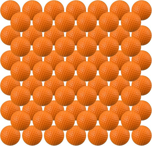 Junkin 80 Pcs Foam Golf Balls Rubber Practice Balls Realistic Feel and Flight Sport Training for Indoor or Outdoor Backyard Golf Training