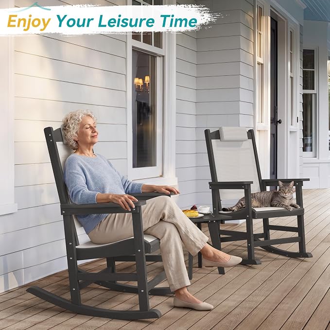 Outdoor Rocking Chair Set of 2 - Image 4