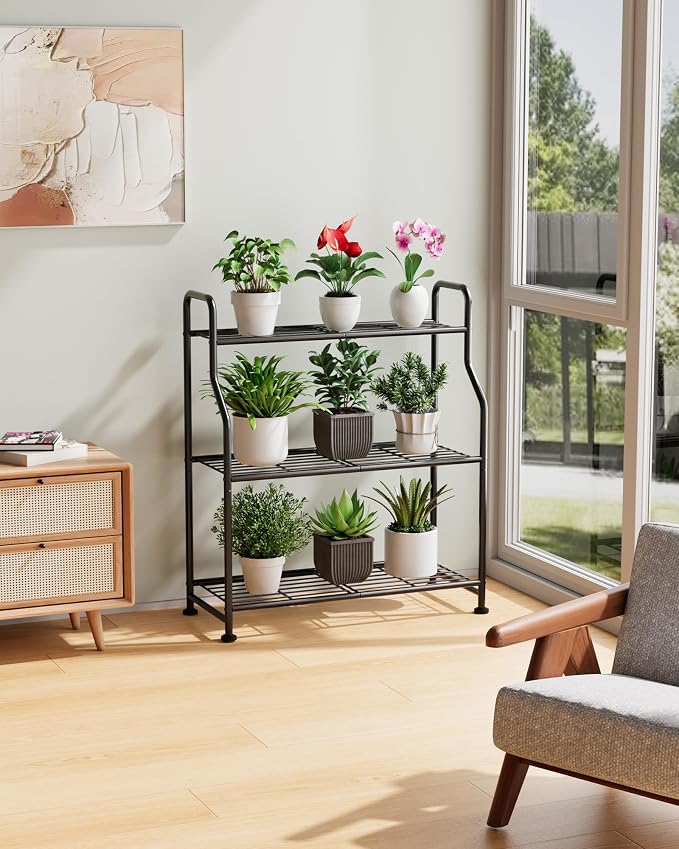 Kitsure 3-Tier Plant Stand Indoor & Outdoor, or Garden, Plant Shelves - Image 4