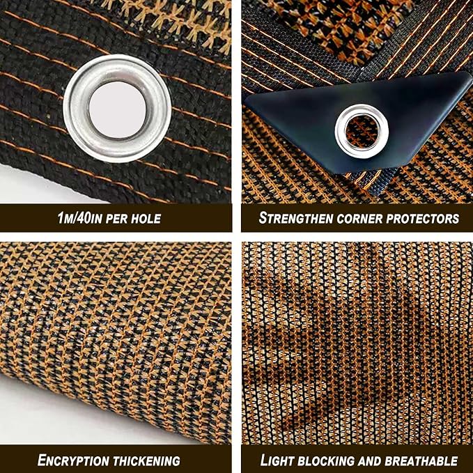 Shade Cloth for Garden, 80% Shade Cloth for Plants, Mesh Tarp, Patio Covers for - Image 3