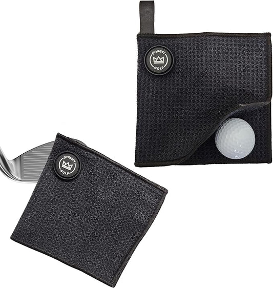 Small Golf Ball Towel - Magnetic Greens Towel & Pocket Golf Towel with Magnet - Golf Ball Cleaner for Around The Green