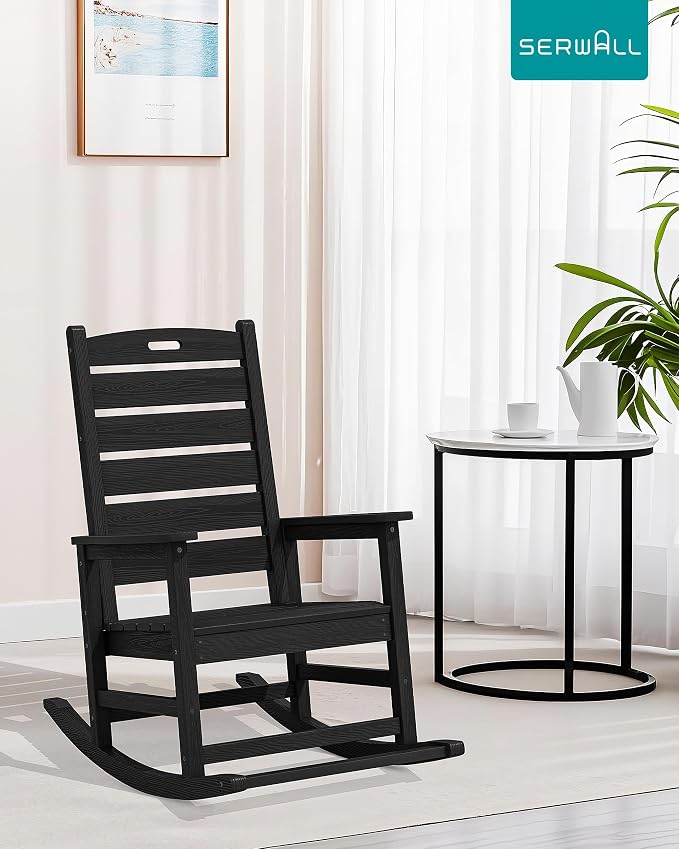 SERWALL HDPE Outdoor Rocking Chair - Image 2