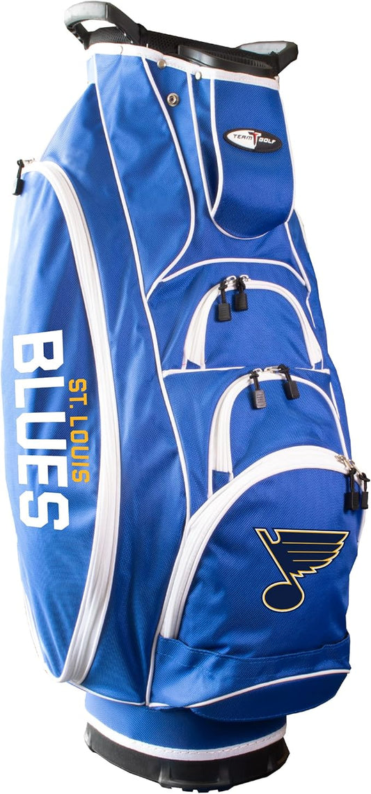 Team Golf NHL ST Louis Blues Albatross Golf Bag Lightweight, 10-Way Club Divider, Spring Action Stand, Insulated Cooler Pocket, Velcro Glove and Umbrella Holder & Lift Assist Handles