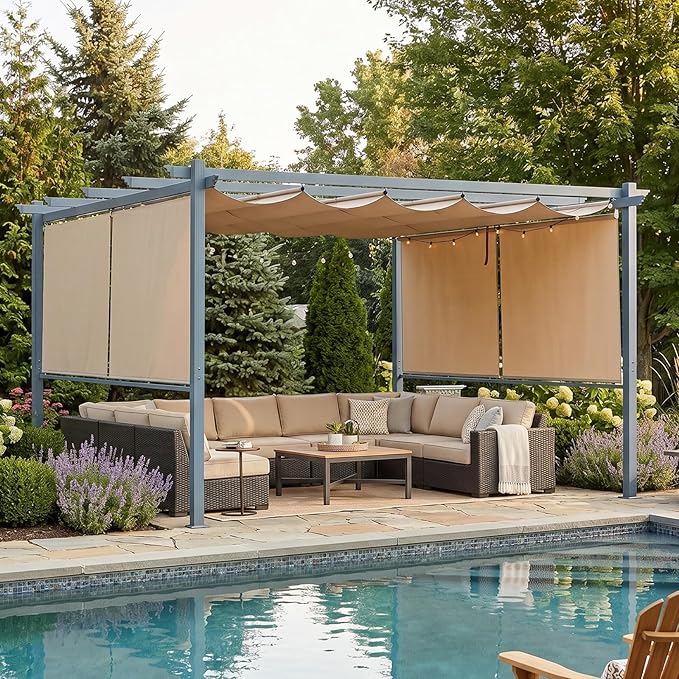 10 x 12 ft Outdoor Pergola by Aoodor