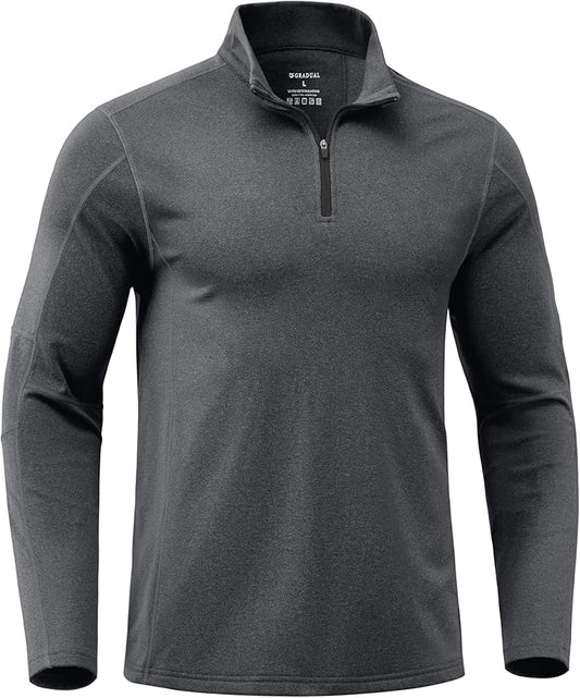 G Gradual Quarter Zip Pullover for Men Fleece Lined Sweatshirt Long Sleeve Winter Golf Shirt Mock Neck Polo Running Sweater
