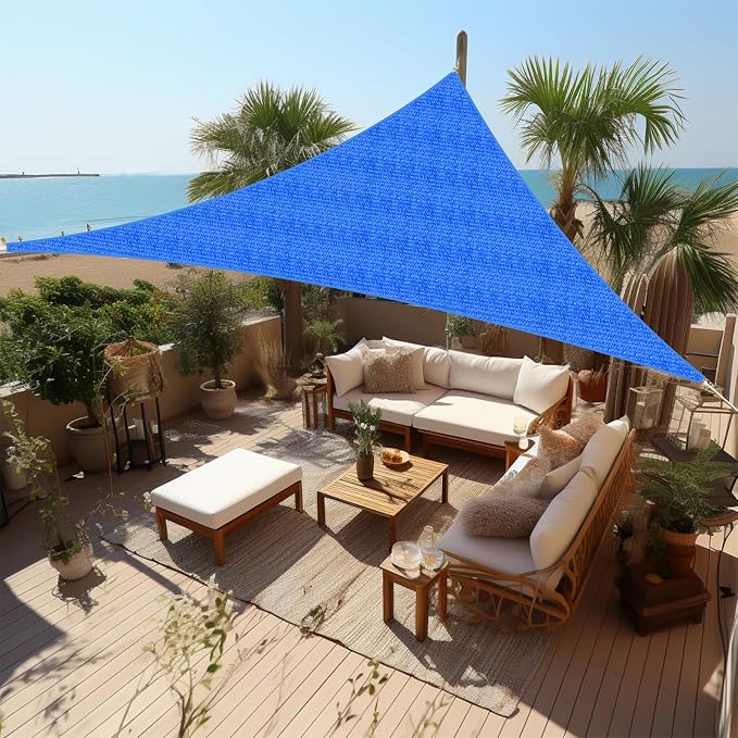 Shade&Beyond Custom Sun Shade Sail 6'x6'x8.5' Triangle Sun Sail Shades Patio UV by ShadeBeyond