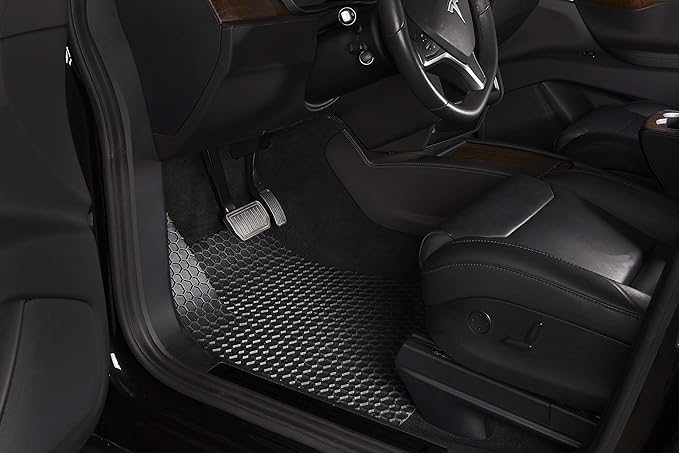 TOUGHPRO Floor Mats Accessories for Audi Q7 All Weather Heavy Duty (Made in USA) Black Rubber 2007 2008 2009 2010 2011 2012 2013 2014 2015 (Front Mats)