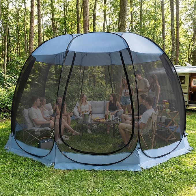 Alvantor Pop Up Screen House Tent, Instant Outdoor Gazebo - Image 9