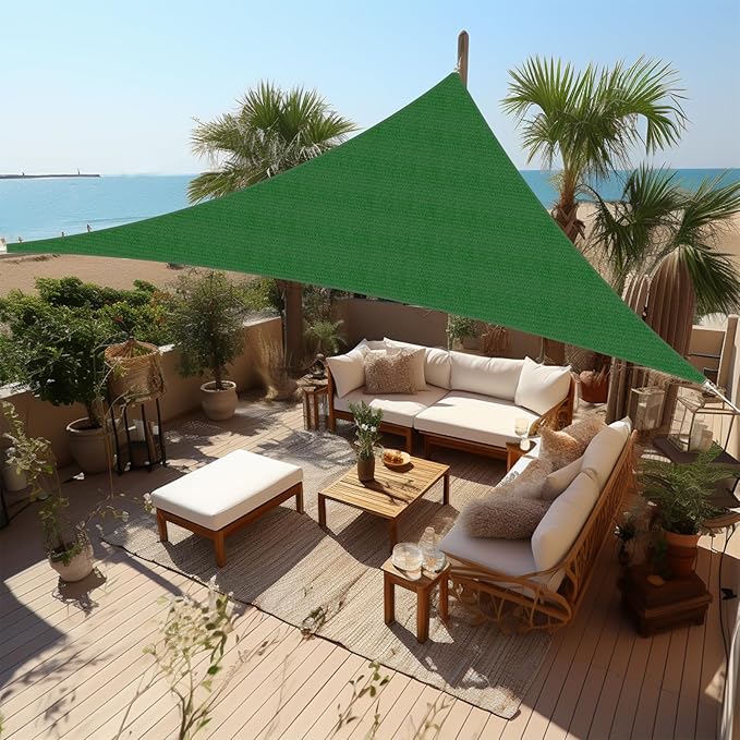 Shade&Beyond Custom Sun Shade Sail 17'x18'x24.8' Triangle Sun Sail Shades Patio by ShadeBeyond