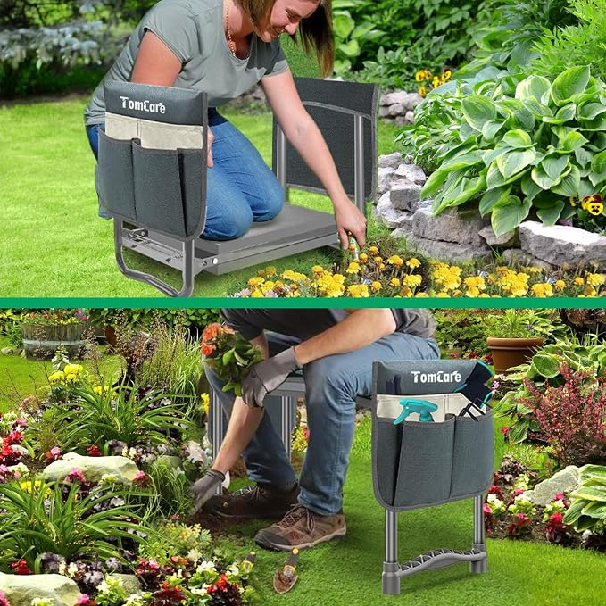 TomCare Garden Kneeler and Seat, 11.12" Kneeling Pad Sturdy Garden Bench - Image 5