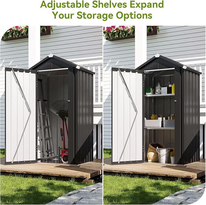 Aoxun Vertical Outdoor Storage Cabinet 2.5’x2’ - Image 5