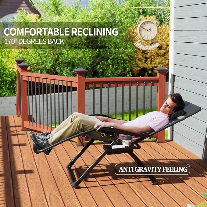 UDPATIO Oversized Zero Gravity Chair Patio Reclining Chairs - Image 7