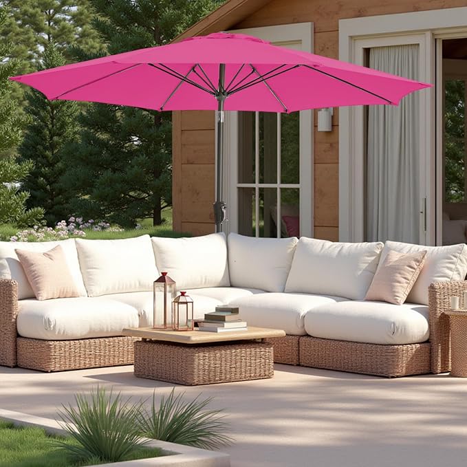 Patio Umbrella 9FT Outdoor Umbrella Patio Table - Image 2