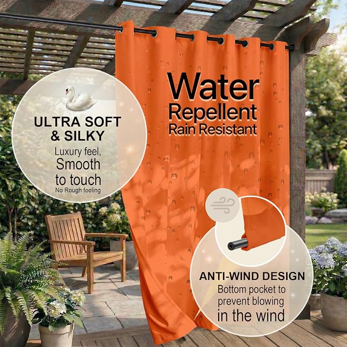 Waterproof Outdoor Curtain W105 x L95 - Image 4