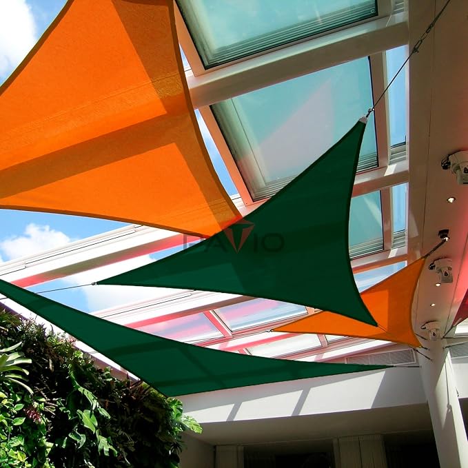 Patio Paradise 20' x 20' x 19'10" Sun Shade Sail Triangle Canopy, Permeable - Image 4
