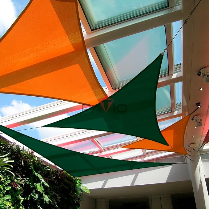 Patio Paradise 12' x 12' x 12' Sun Shade Sail Triangle Canopy Shade Cloth - Image 5