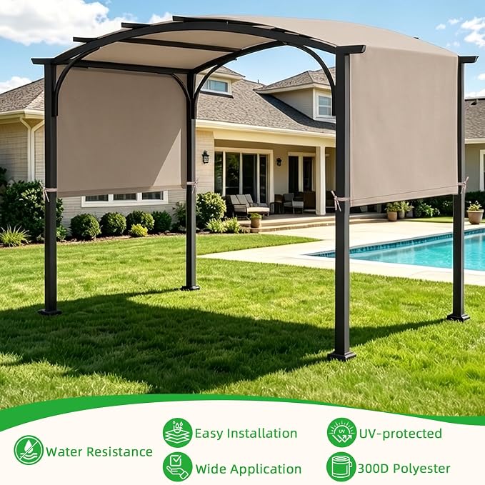 NOVINO Pergola Canopy Cover Replacement Waterproof Pergola Cover, 17x7ft | - Image 4