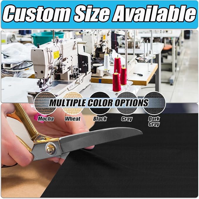 Amagenix 90% Shade Fabric 5'X 20' Black Sun Shade Cloth - Image 2