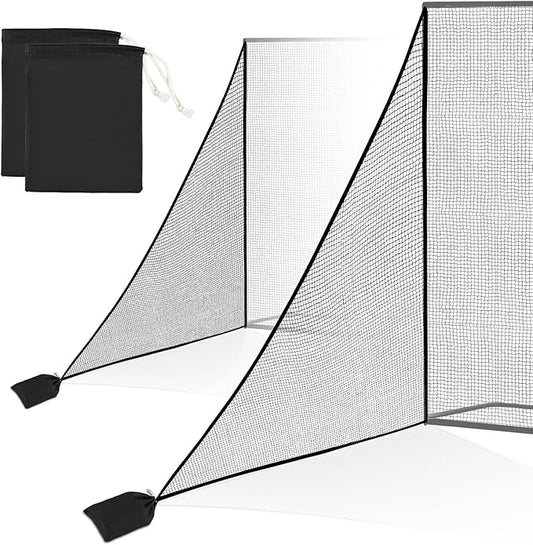 Golf Hitting Nets Shank Net Attachment, 7 * 10/7 * 7FT Heavy Duty Side Net Barrier Net for Golf, Baseball, Hockey with Sandbag