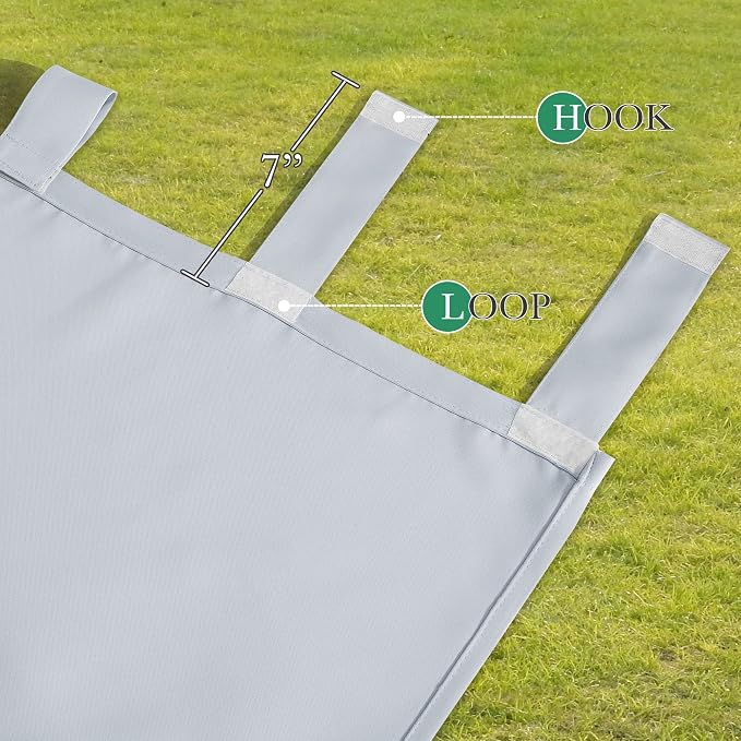 2 Panels Windproof Detachable Top Blackout Outdoor Curtains - Image 4