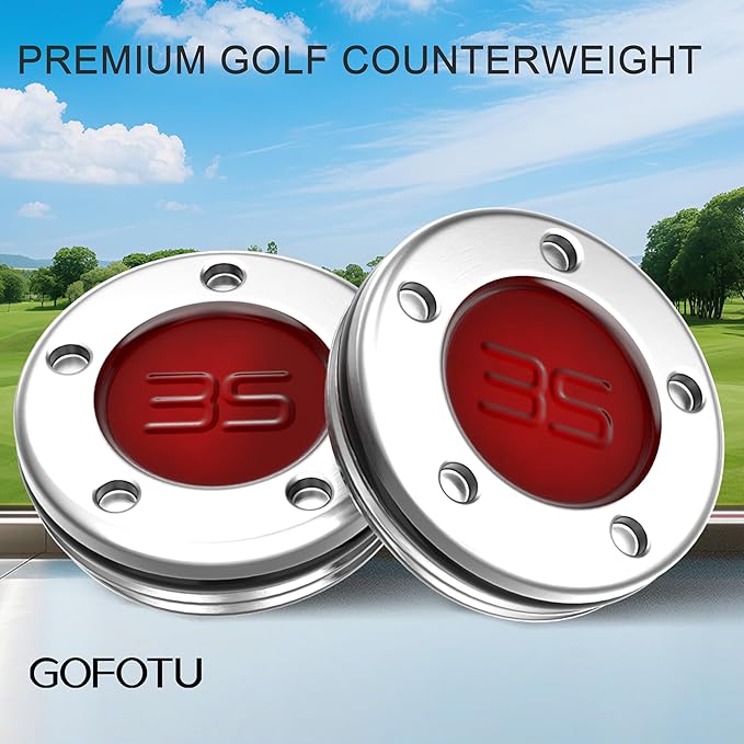 2pcs 5g-40g Golf Custom Weights Compatible with Titleist Scotty Cameron Golf Club Putters Newport Red (2PCS 35g(Doesn't include Wrench))