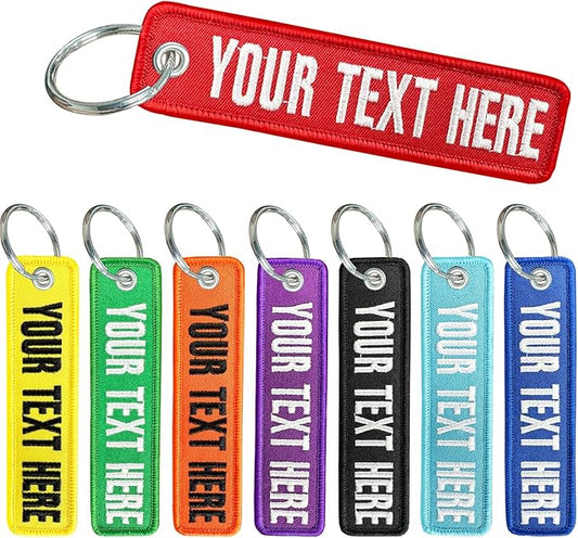 silkmilk Personalized Keychains, Customized Embroidered Key Tags, Luggage Tags, Key Ring Accessories, Gifts for Men & Women