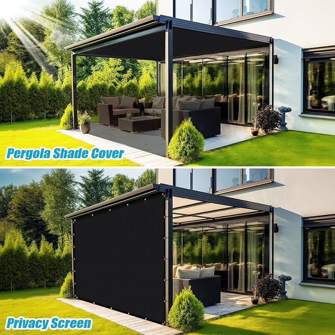 Amagenix 90% Shade Fabric 15'X 22' Black Sun Shade Cloth - Image 5