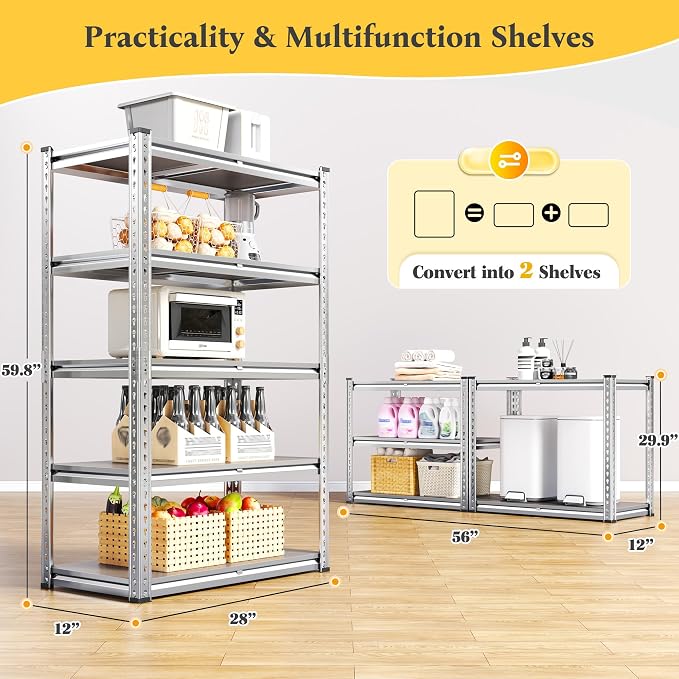 REIBII Galvanized Garage Shelving - Image 2